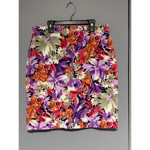 J. McLaughlin‎ Size Medium Halle Reversible Skirt Floral Geometric Pull On